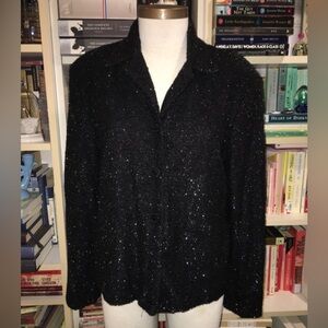 Vintage Black Sparkle Button Down Shirt